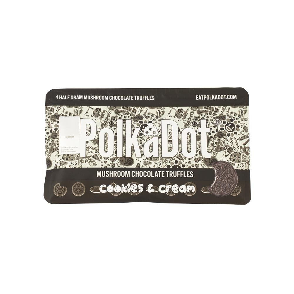 Trufas de bolacha e creme Polkadot